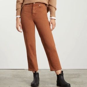 EVERLANE The Way High Jean Orange Rust High Rise Tall